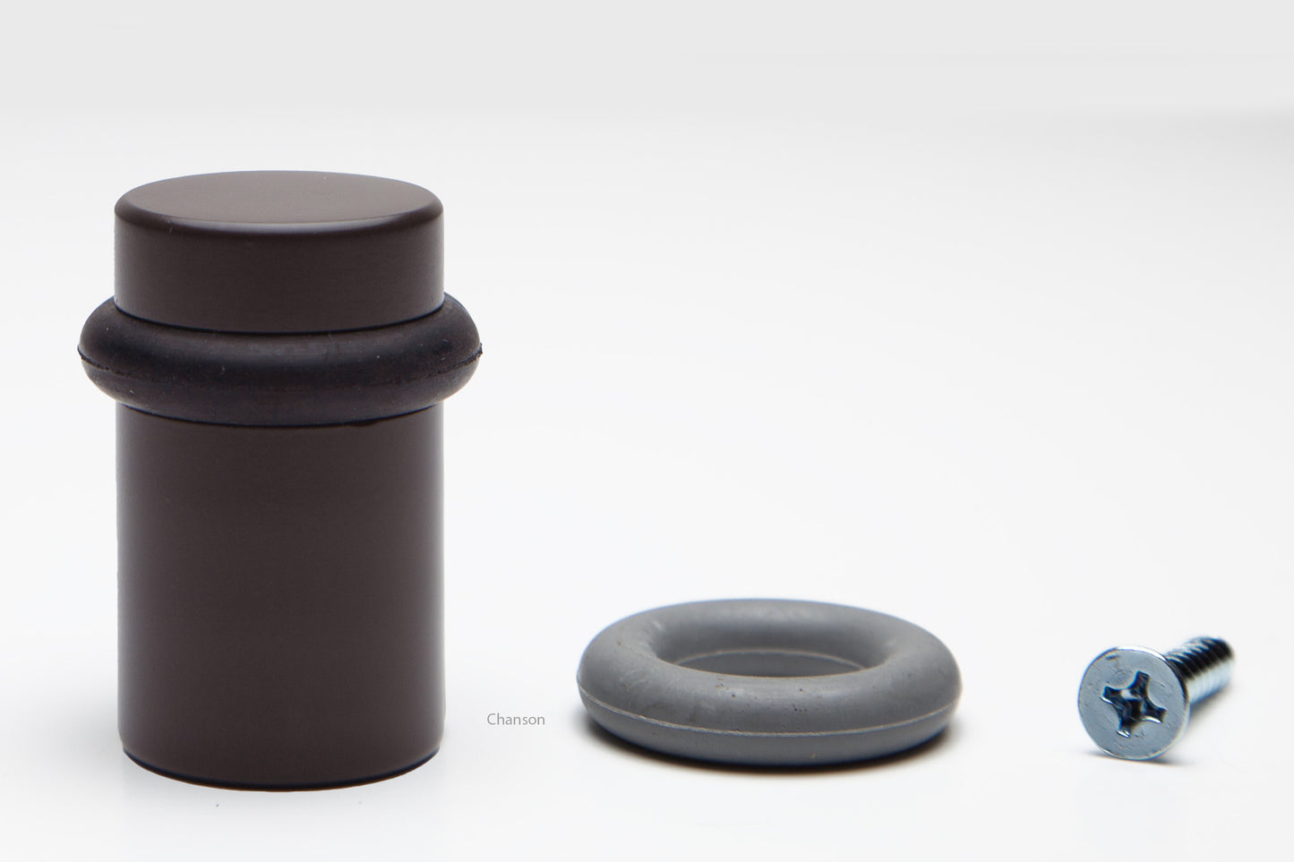 2" Cylindrical Floor Mounted Doorstop with Flat Top - Oil Rubbed Bronze (S10102-10B)