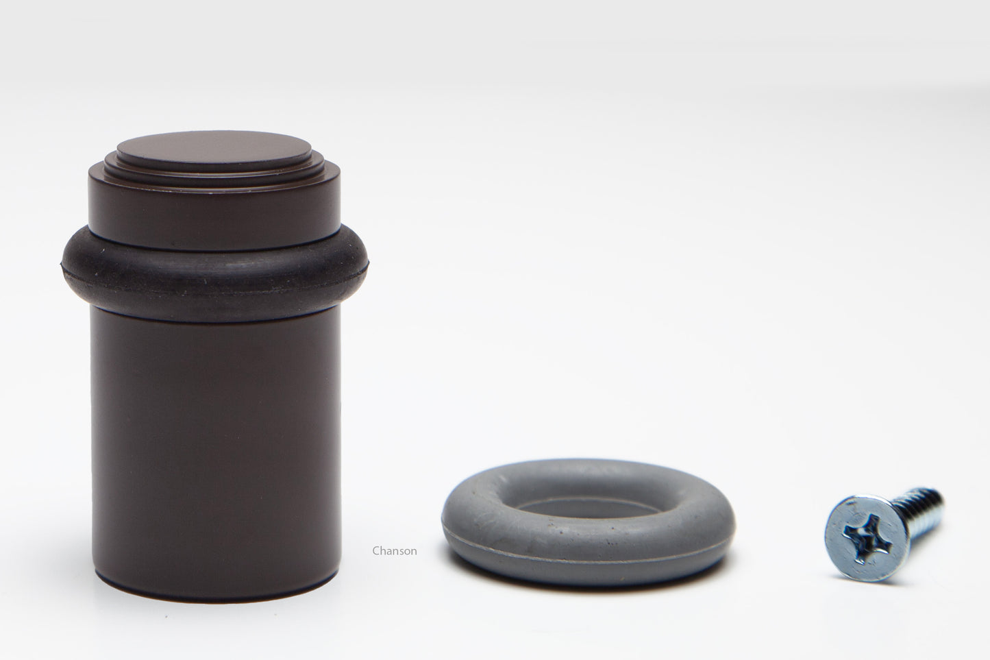2" Cylindrical Floor Mounted Doorstop with Tiered Top - Oil Rubbed Bronze (S10202-10B)