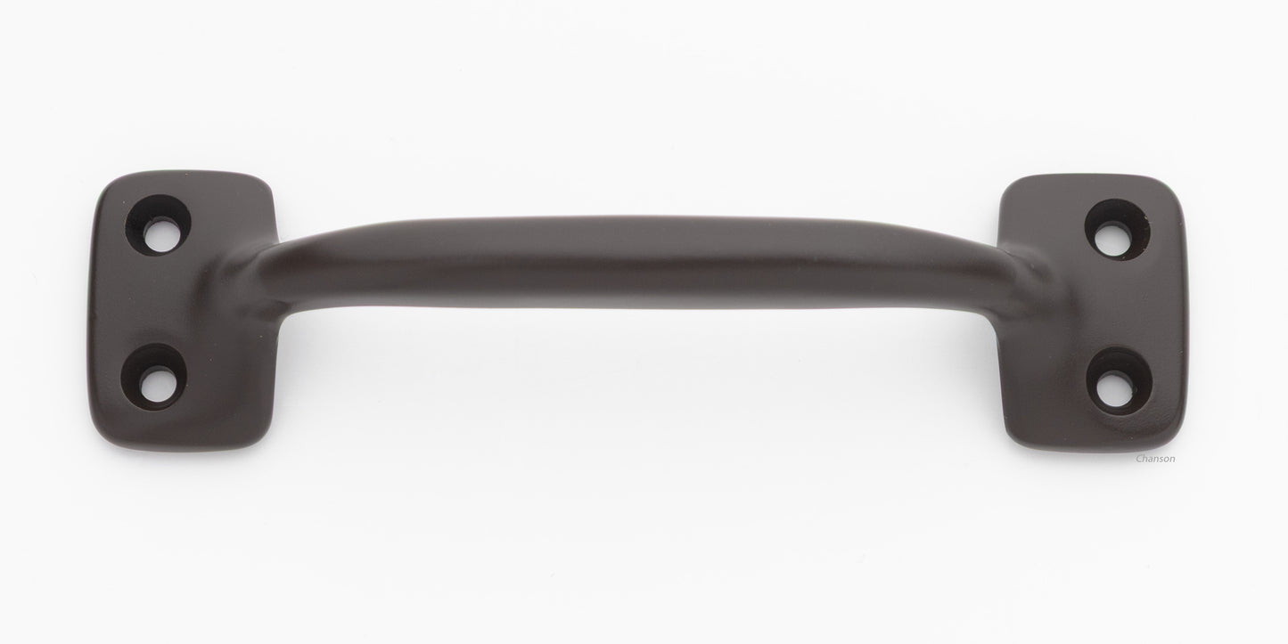 4 inch solid brass sash window bar lift or pull handle for cabinet drawer or door in oil rubbed bronze US10B finish