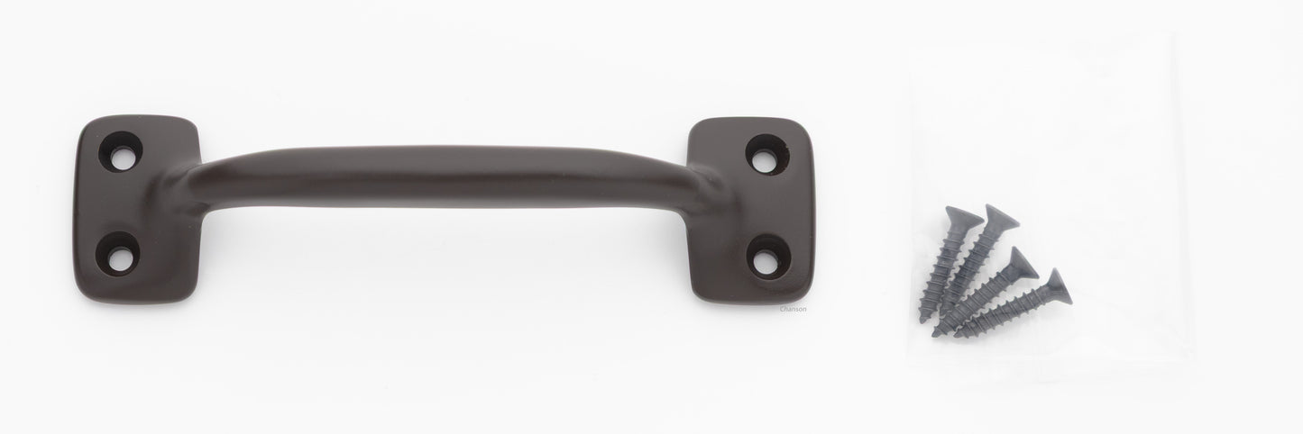 4 inch solid brass sash window bar lift pull handle with finish matching screws in oil rubbed bronze US10B finish