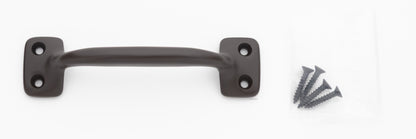 4 inch solid brass sash window bar lift pull handle with finish matching screws in oil rubbed bronze US10B finish