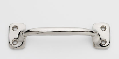 4 inch solid brass sash window bar lift or pull handle for cabinet drawer or door in polished nickel US14 finish