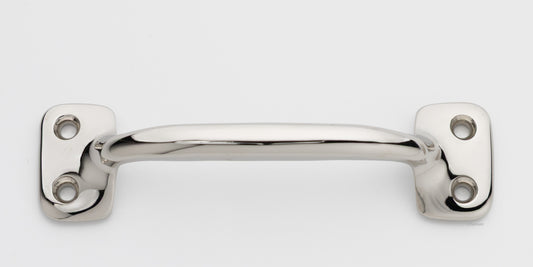 4 inch solid brass sash window bar lift or pull handle for cabinet drawer or door in polished nickel US14 finish