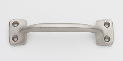 4 inch solid brass sash window bar lift or pull handle for cabinet drawer or door in satin or brushed nickel US15 finish