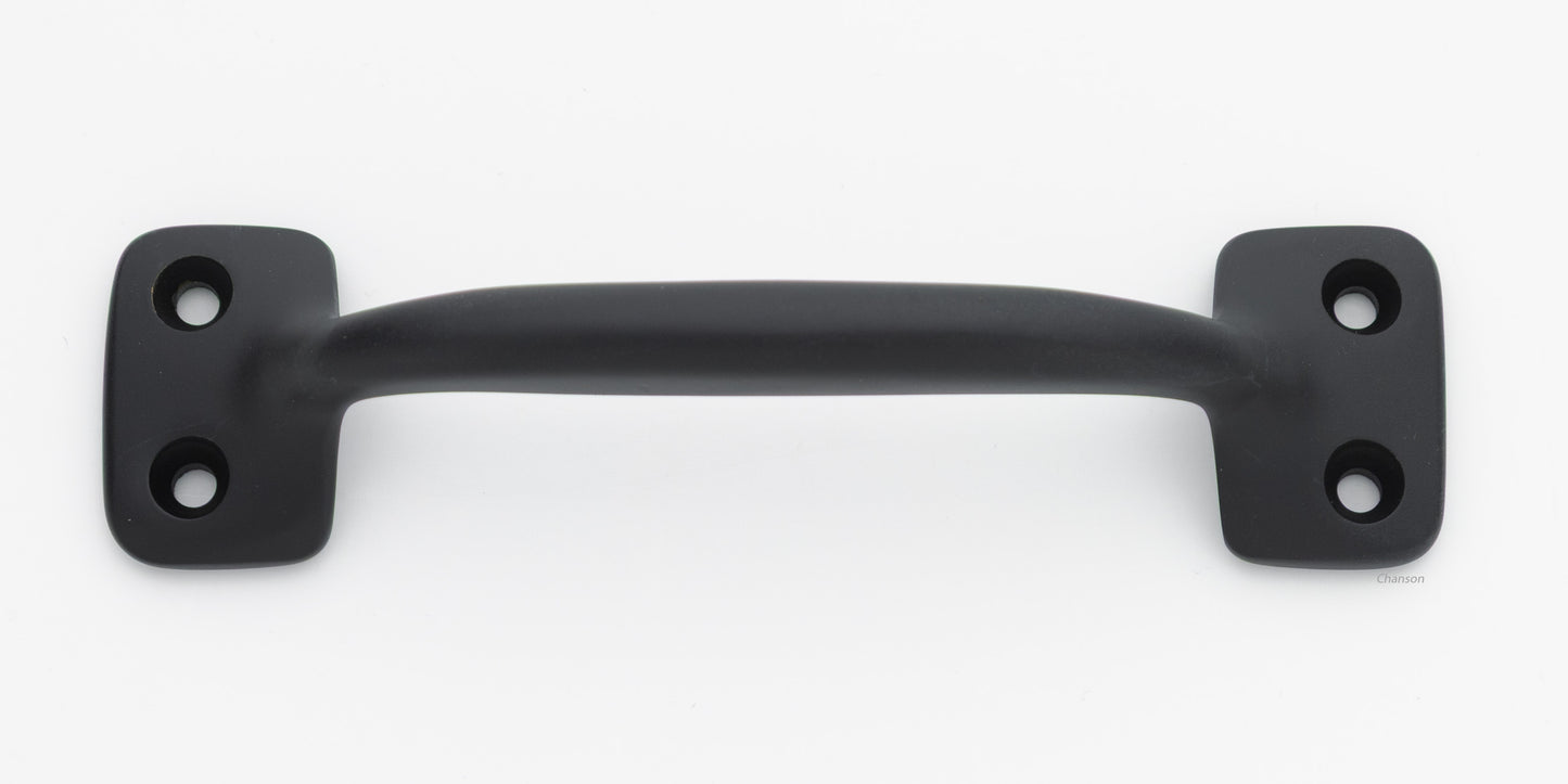 4 inch solid brass sash window bar lift or pull handle for cabinet drawer or door in flat or matte black US19 finish