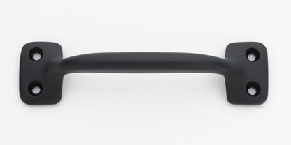 4 inch solid brass sash window bar lift or pull handle for cabinet drawer or door in flat or matte black US19 finish
