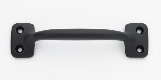 4 inch solid brass sash window bar lift or pull handle for cabinet drawer or door in flat or matte black US19 finish