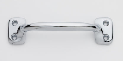 4 inch solid brass sash window bar lift or pull handle for cabinet drawer or door in polished chrome US26 finish