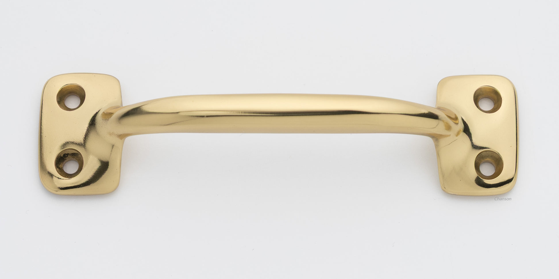 4 inch solid brass sash window bar lift or pull handle for cabinet drawer or door in unlacquered brass US3NL finish