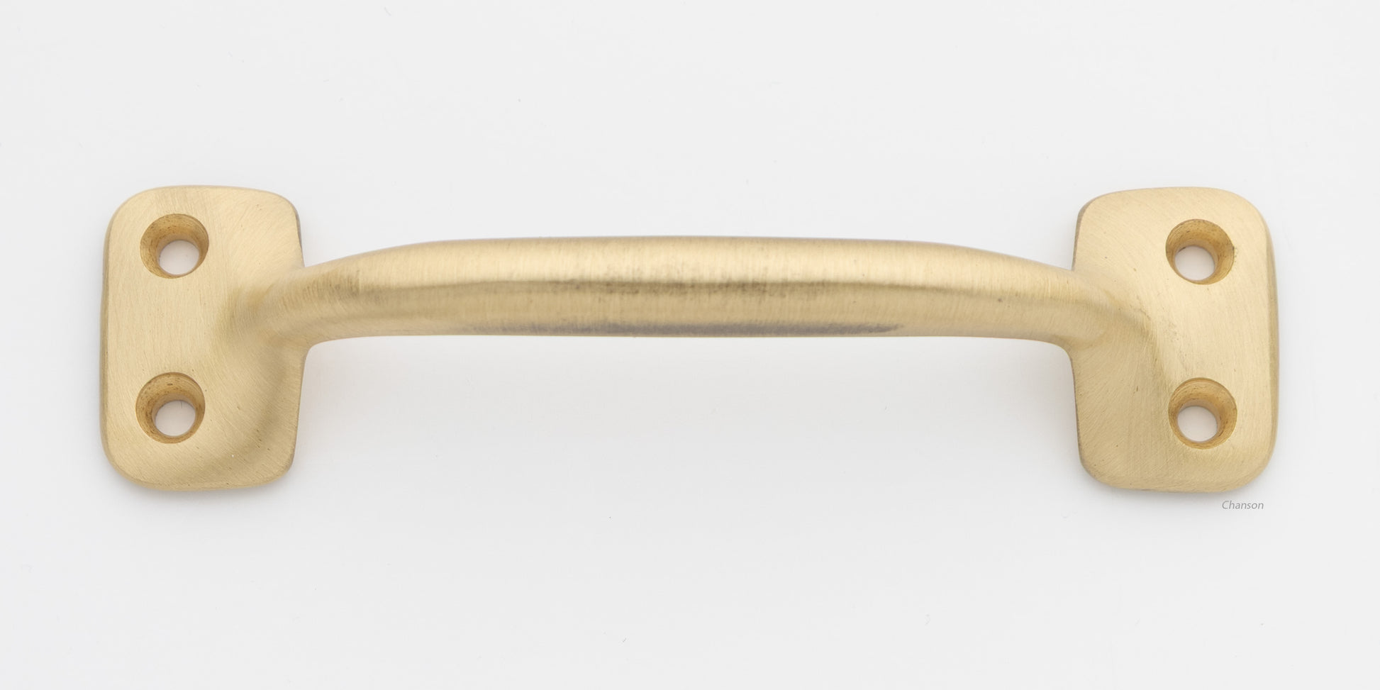4 inch solid brass sash window bar lift or pull handle for cabinet drawer or door in satin brass US4 finish
