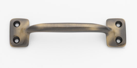 4 inch solid brass sash window bar lift or pull handle for cabinet drawer or door in antique brass US5 finish