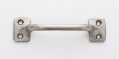3.5 inch solid brass sash window bar lift or pull handle for cabinet drawer or door in satin or brushed nickel US15 finish