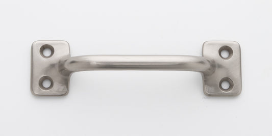 3.5 inch solid brass sash window bar lift or pull handle for cabinet drawer or door in satin or brushed nickel US15 finish