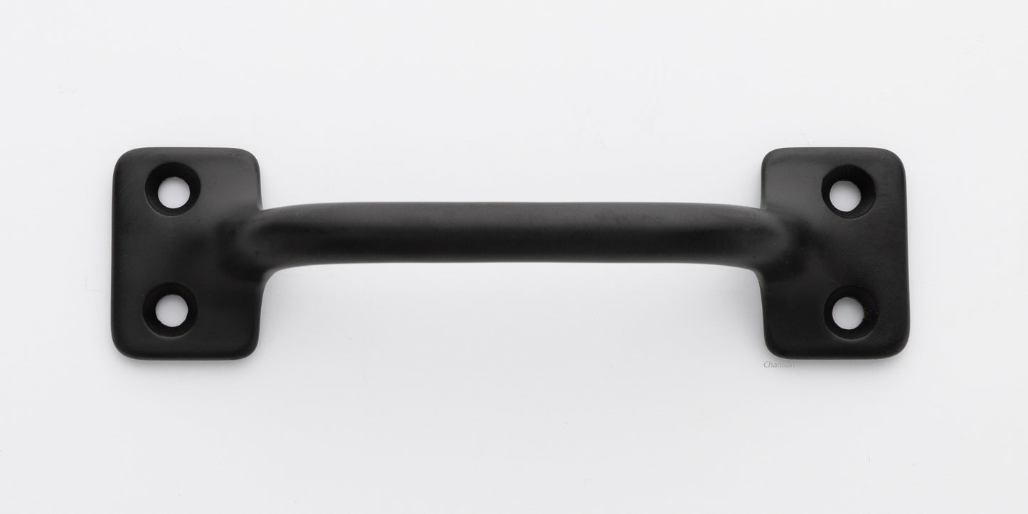 3.5 inch solid brass sash window bar lift or pull handle for cabinet drawer or door in flat or matte black US19 finish