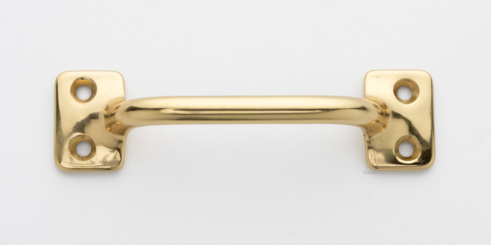 3.5 inch solid brass sash window bar lift or pull handle for cabinet drawer or door in polished brass US3 finish