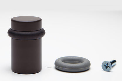 2" Cylindrical Floor Mounted Doorstop with Flat Top - Oil Rubbed Bronze (S10102-10B)