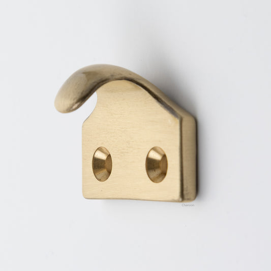 A classic hook type sash lift that is made from heavy duty forged solid brass in satin brass US4 finish