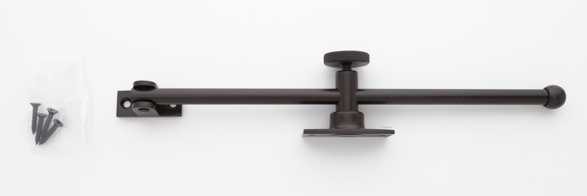 10 inch solid brass casement adjuster in oil rubbed bronze finish USB10B with its included finish matching screws