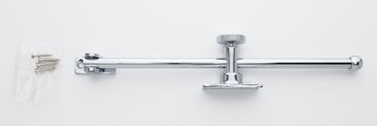 10 inch solid brass casement adjuster in polished chrome finish US26 with its included finish matching screws