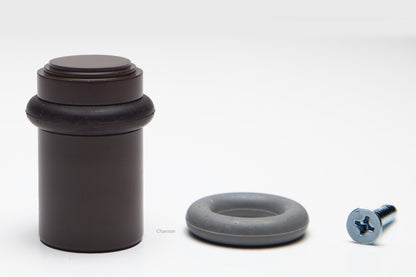 2" Cylindrical Floor Mounted Doorstop with Tiered Top -  Oil Rubbed Bronze (S10202-10B)